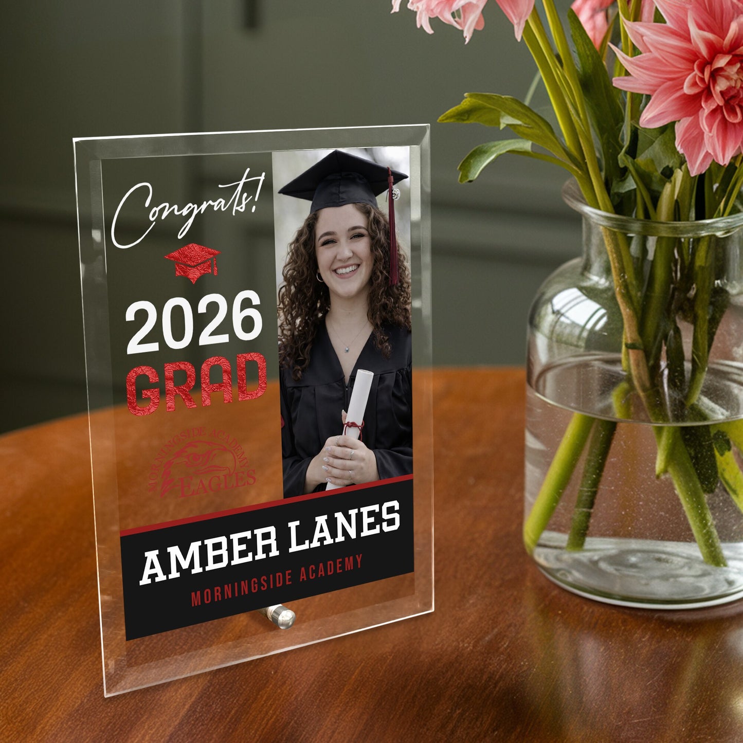 Morningside Academy Glass Plaque Design 4