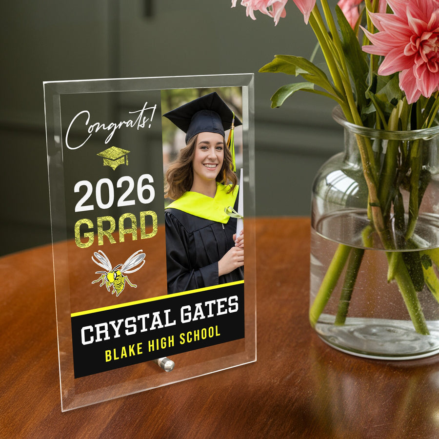 Blake High School Glass Plaque Design 4
