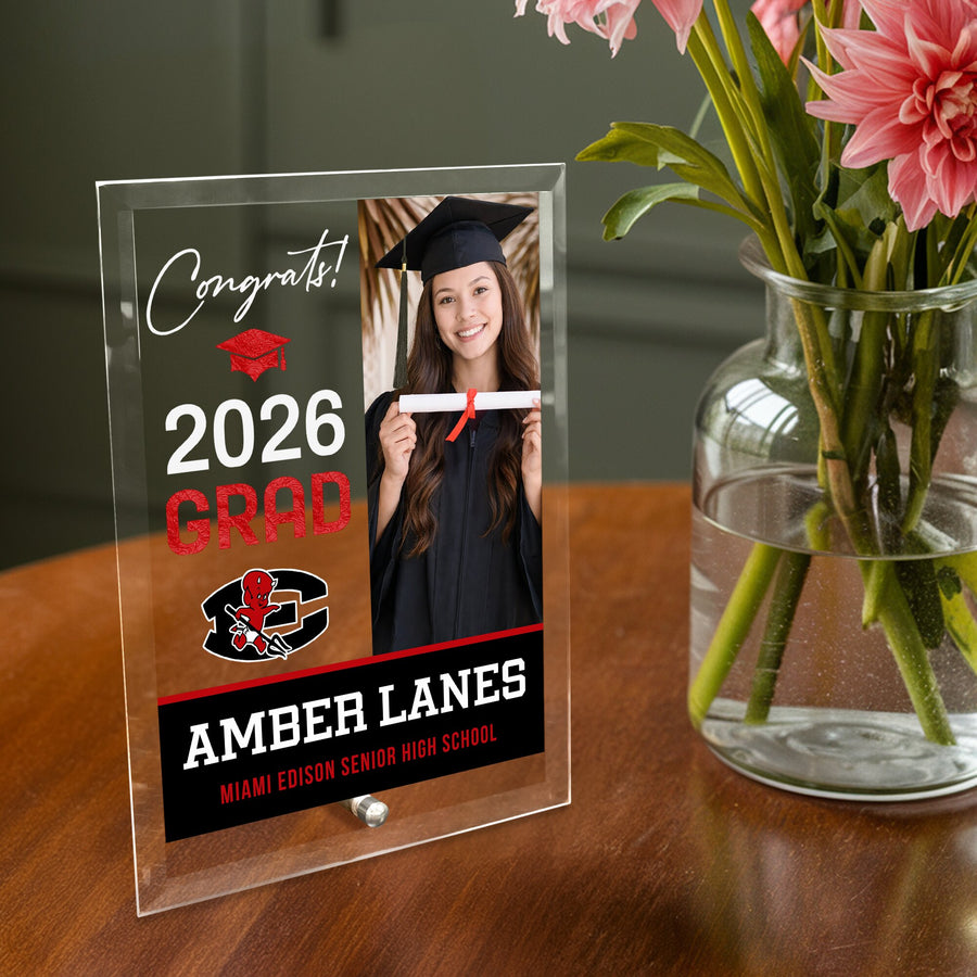 Miami Edison Senior High School Glass Plaque Design 4