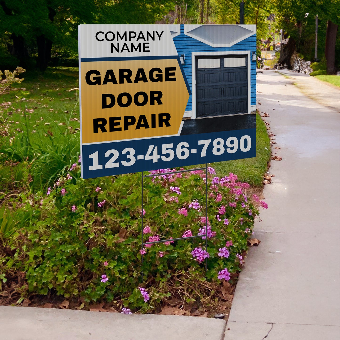 Garage Door Repair Yard Sign Design 3 -  BFS-GRGDR-24X18-DS-D3-BFS-GRGDR-24X18-SS-D3