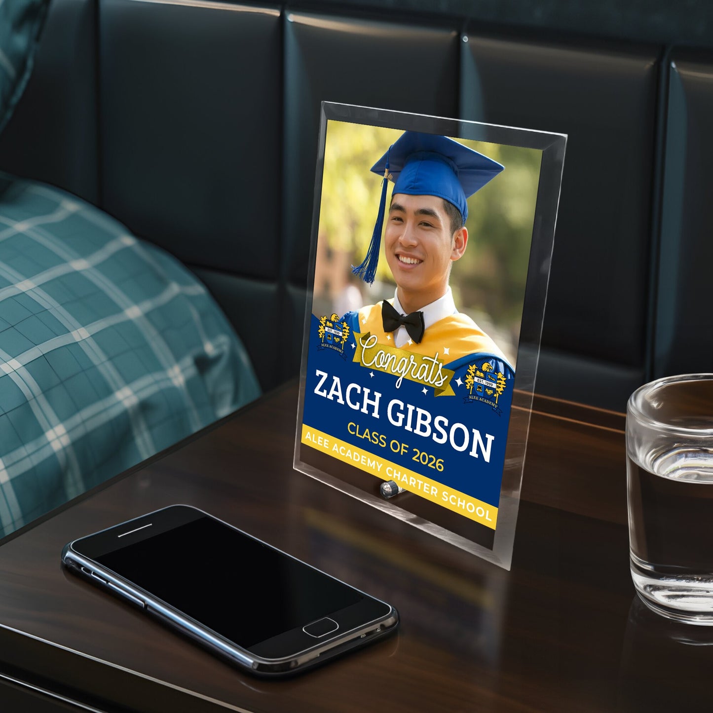 Alee Academy Charter School Glass Plaque Design 6