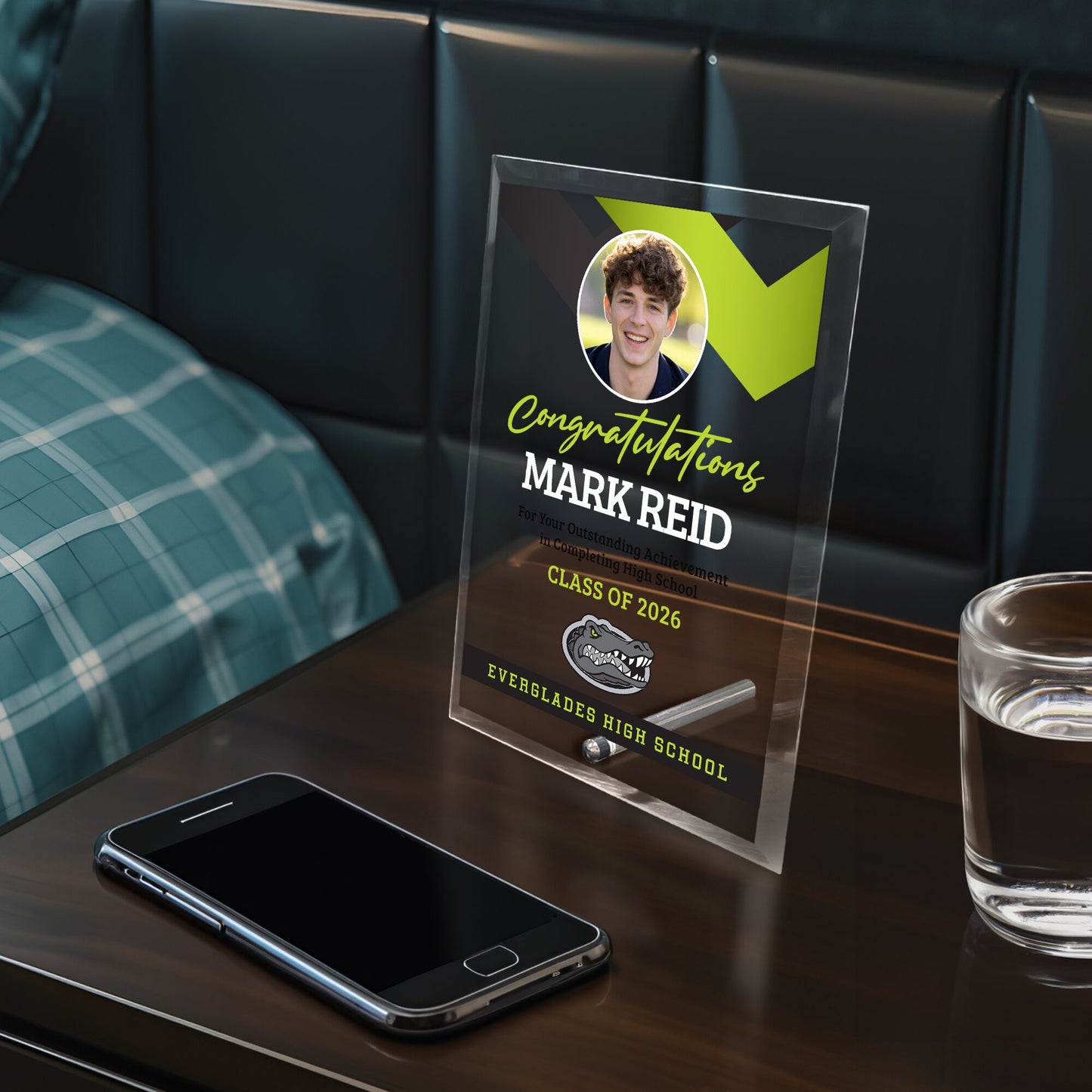 Everglades High School Glass Plaque Design 1