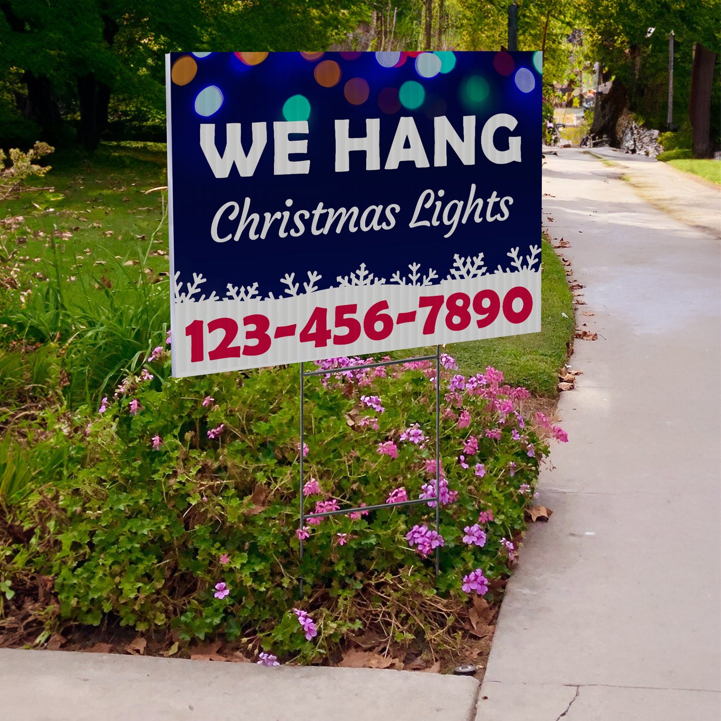 Christmas Lights Installation Yard Sign Design 5