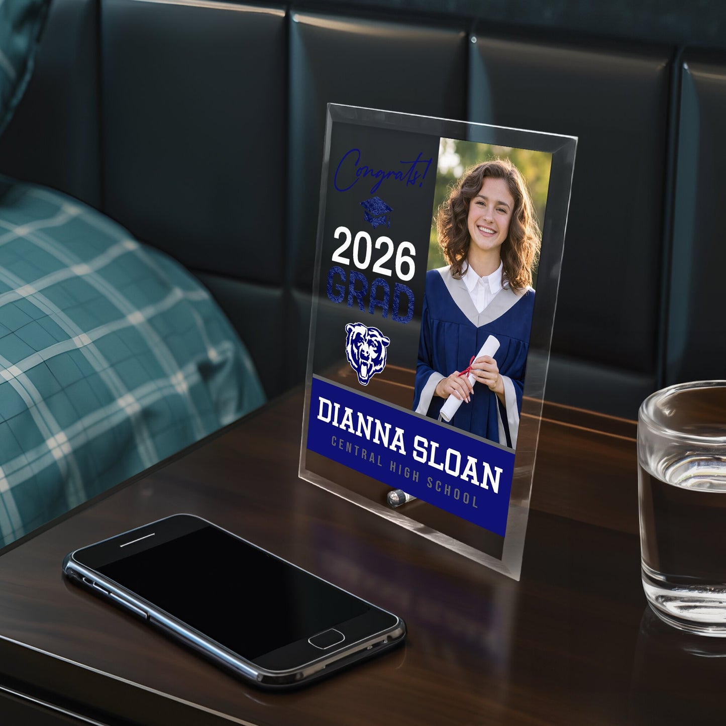 Central High School Glass Plaque Design 4