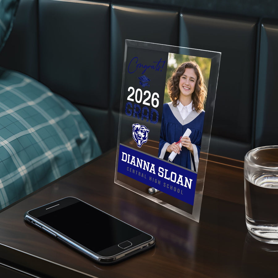 Central High School Glass Plaque Design 4