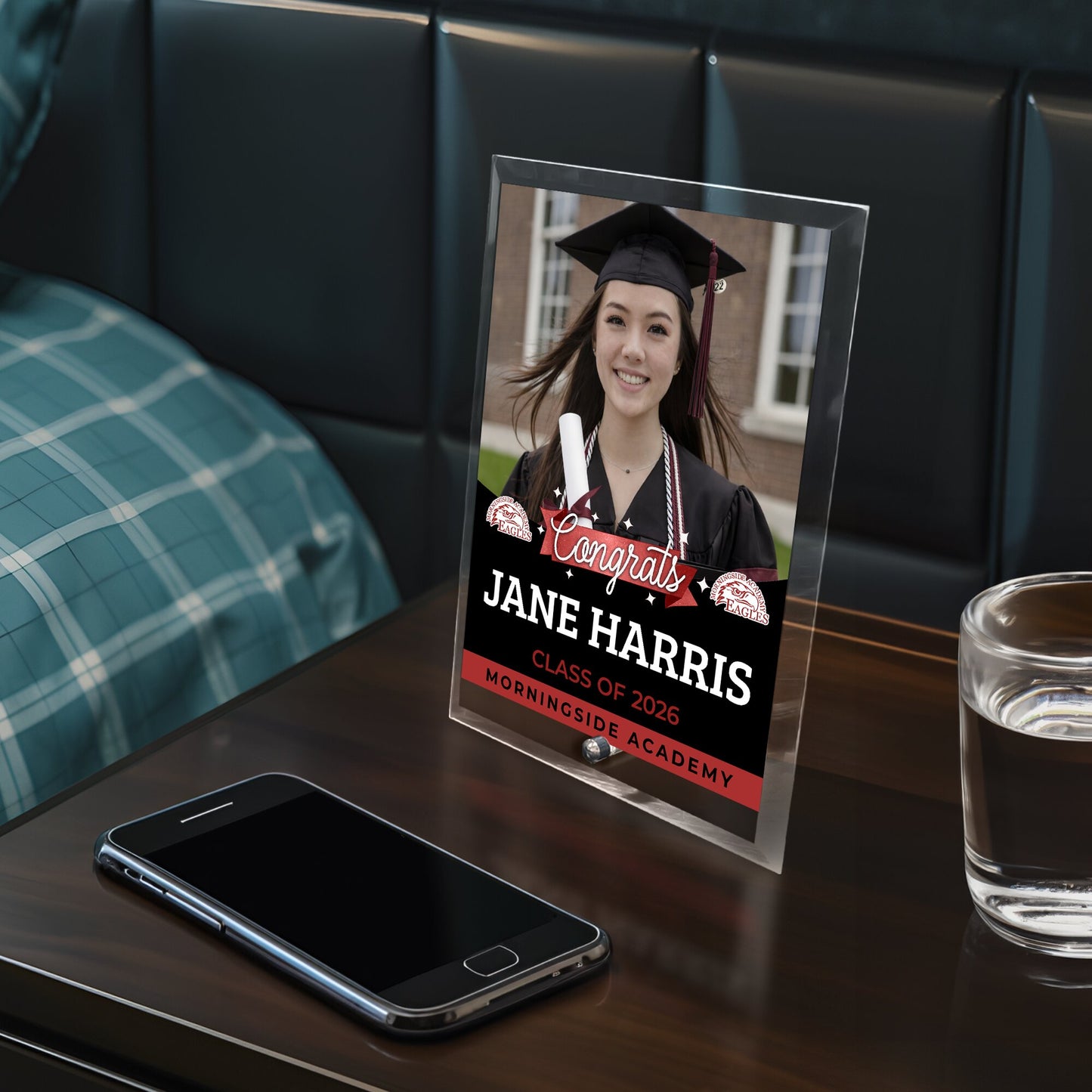 Morningside Academy Glass Plaque Design 6