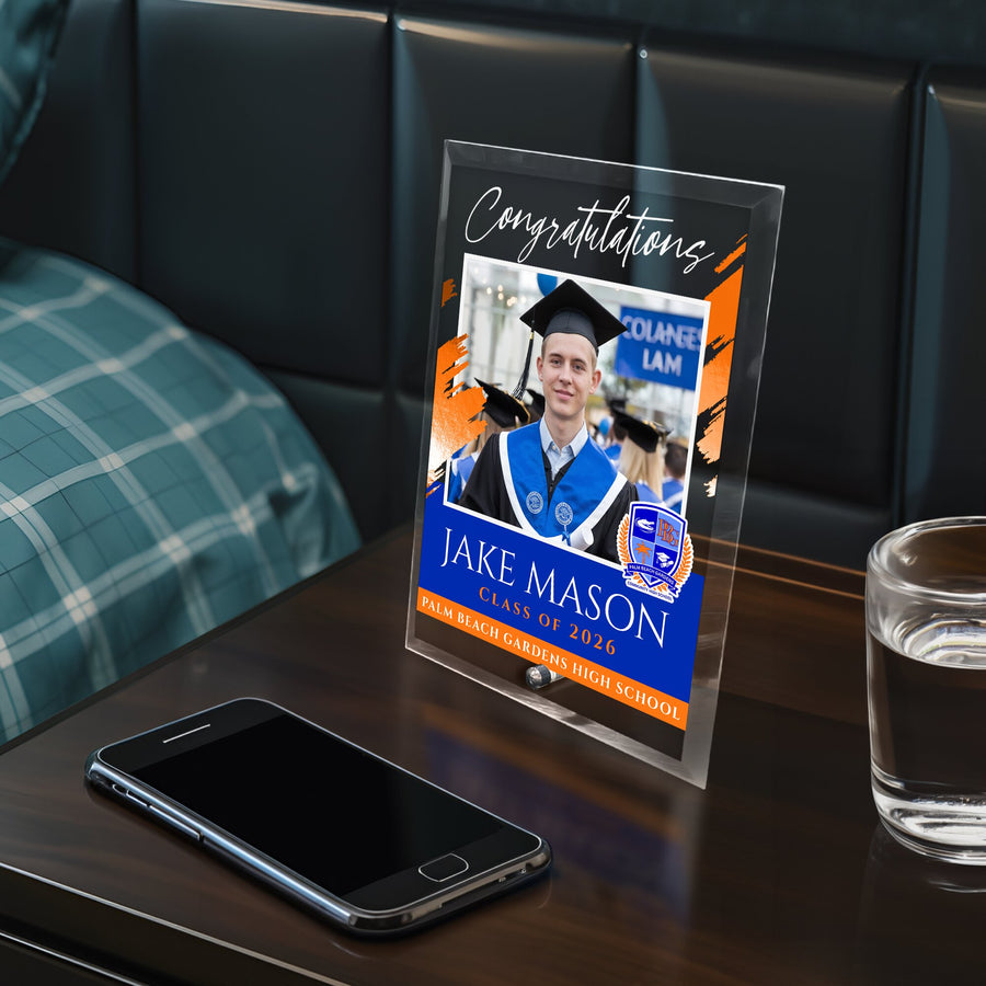 Palm Beach Gardens High School Glass Plaque Design 5