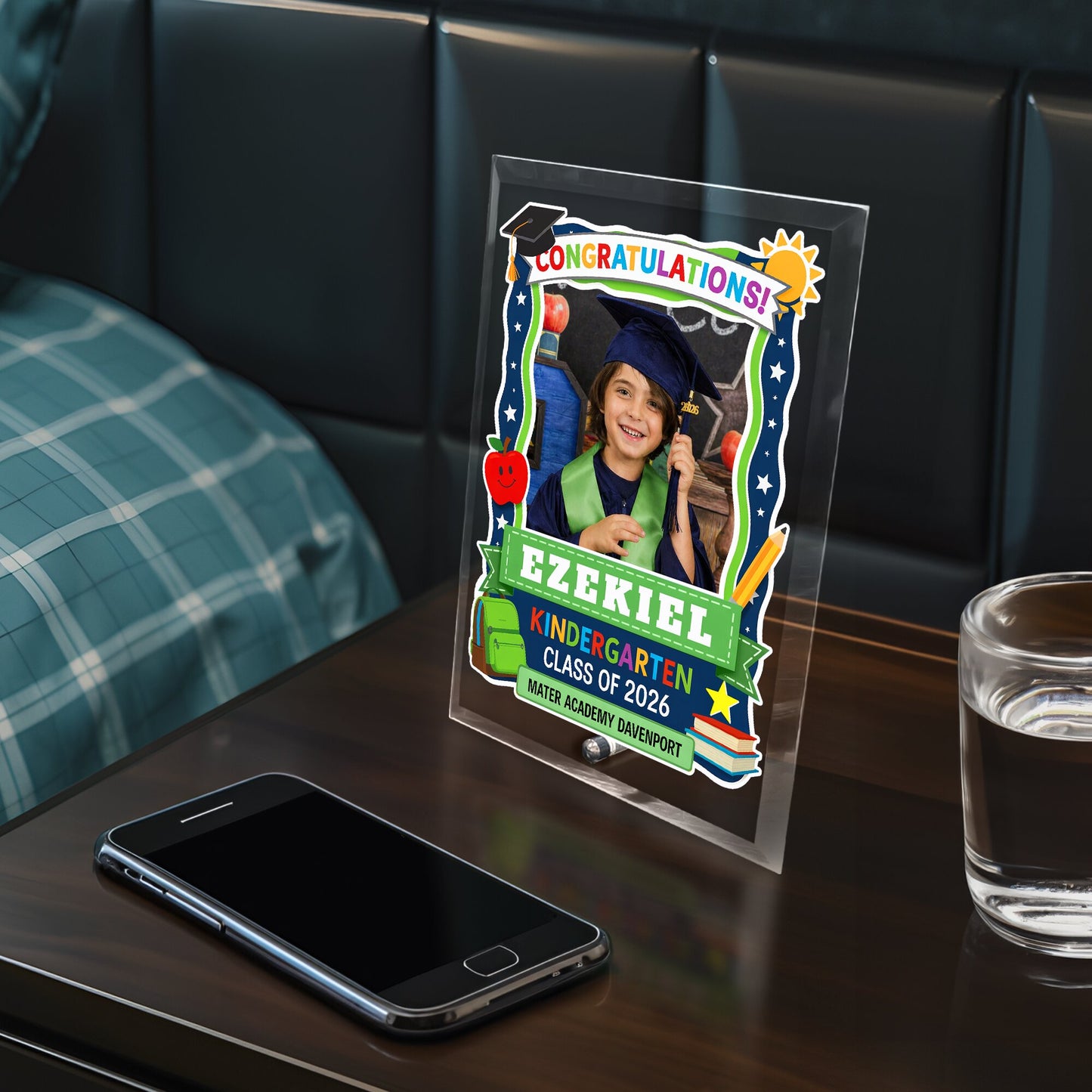 Mater Academy Davenport Kindergarten Glass Plaque Design 5