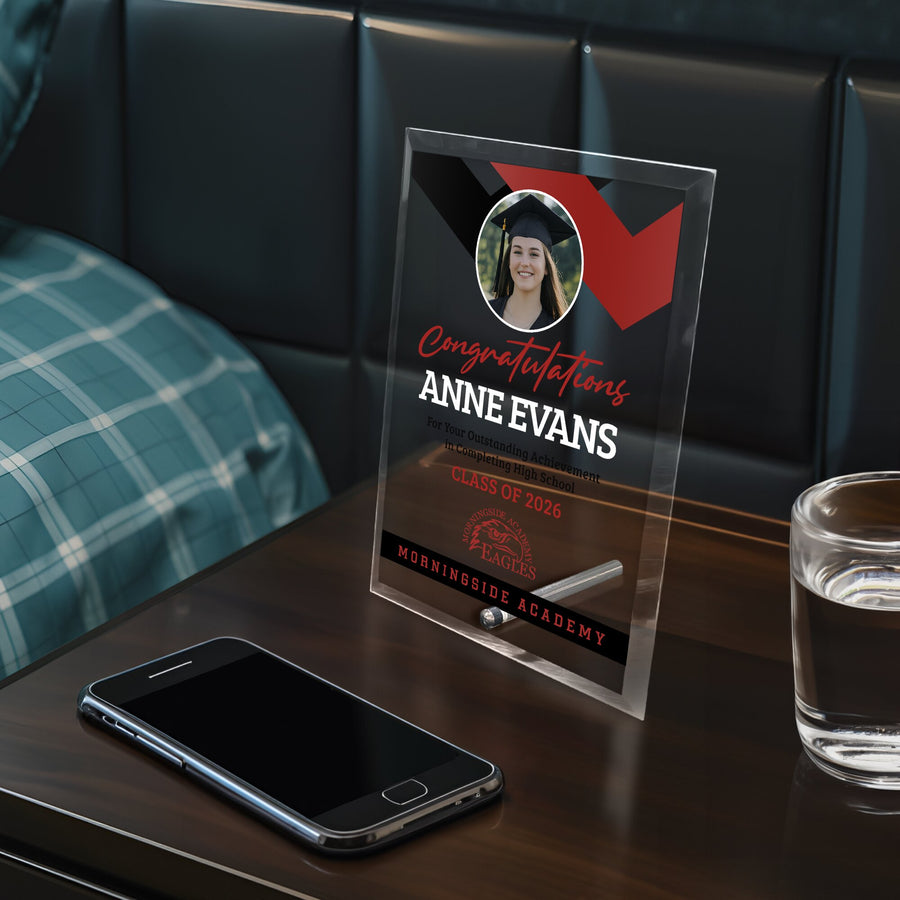 Morningside Academy Glass Plaque Design 1