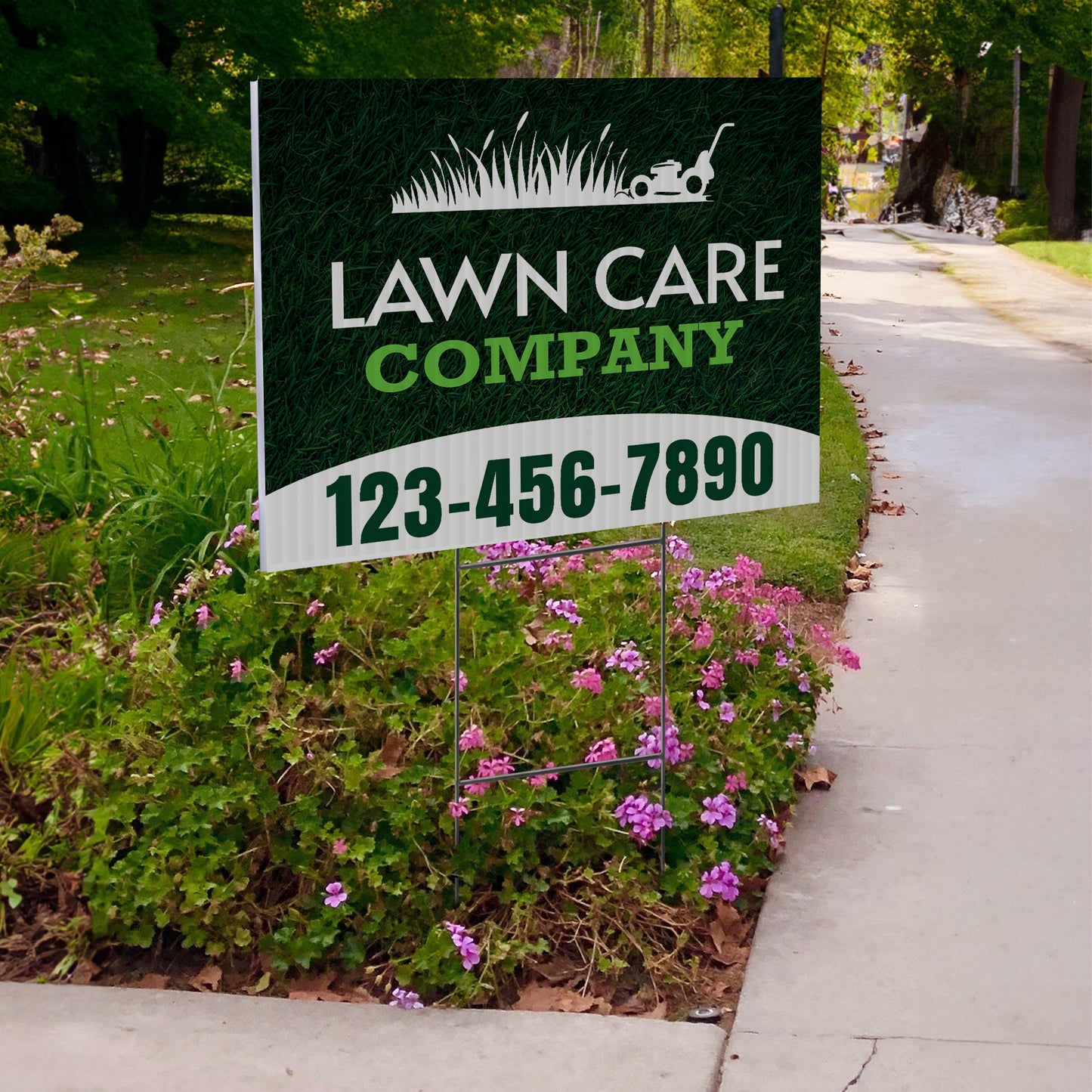 Lawn Care Services Yard Sign Design 1 -  BFS-LC-24x18-DS-D1-BFS-LC-24x18-SS-D1