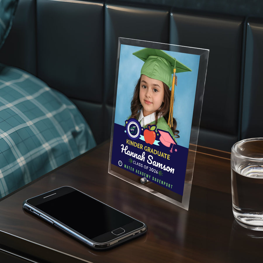 Mater Academy Davenport Kindergarten Glass Plaque Design 3