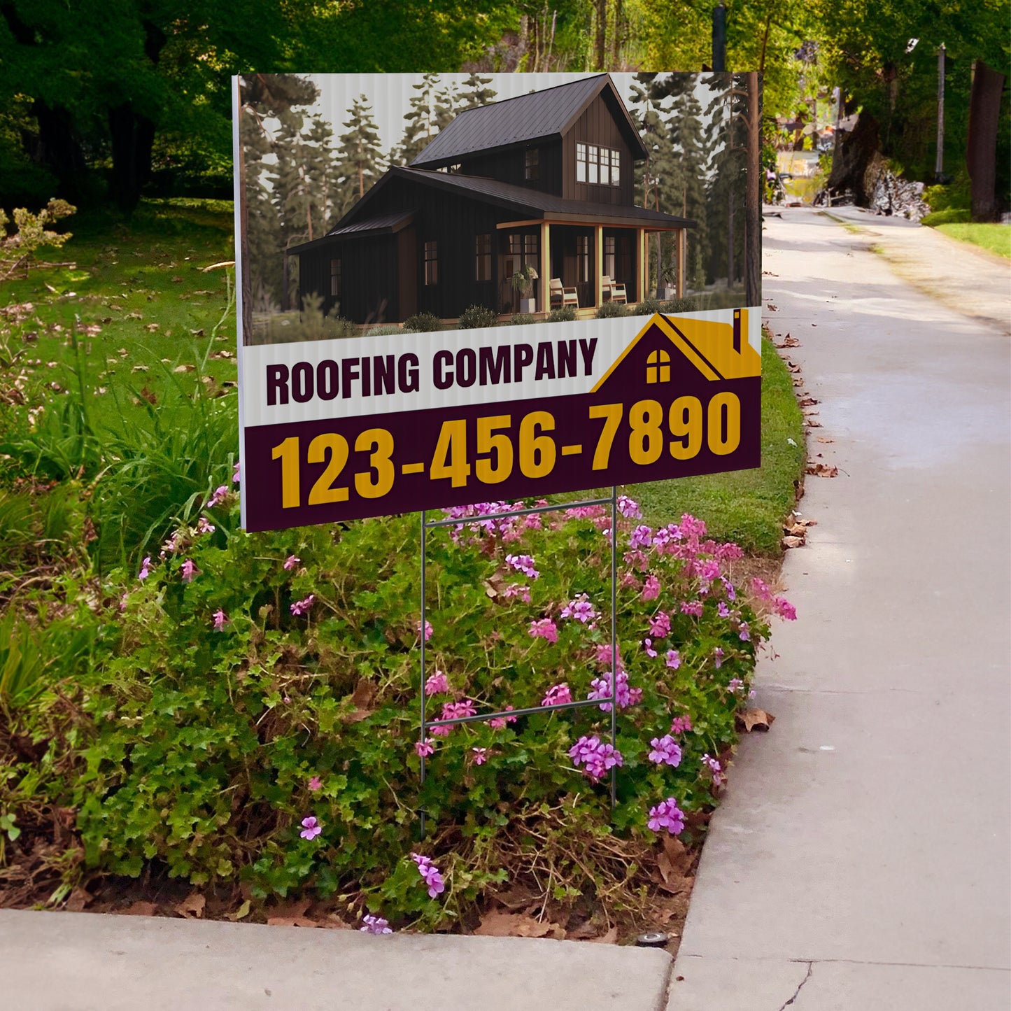 Roofing Services Yard Sign Design 3