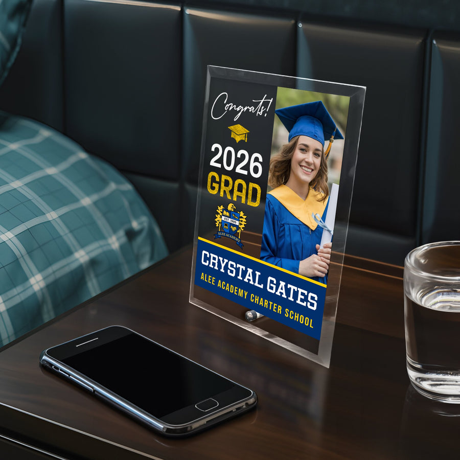 Alee Academy Charter School Glass Plaque Design 4