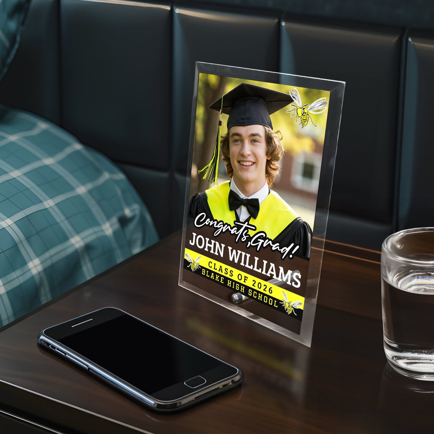 Blake High School Glass Plaque Design 2