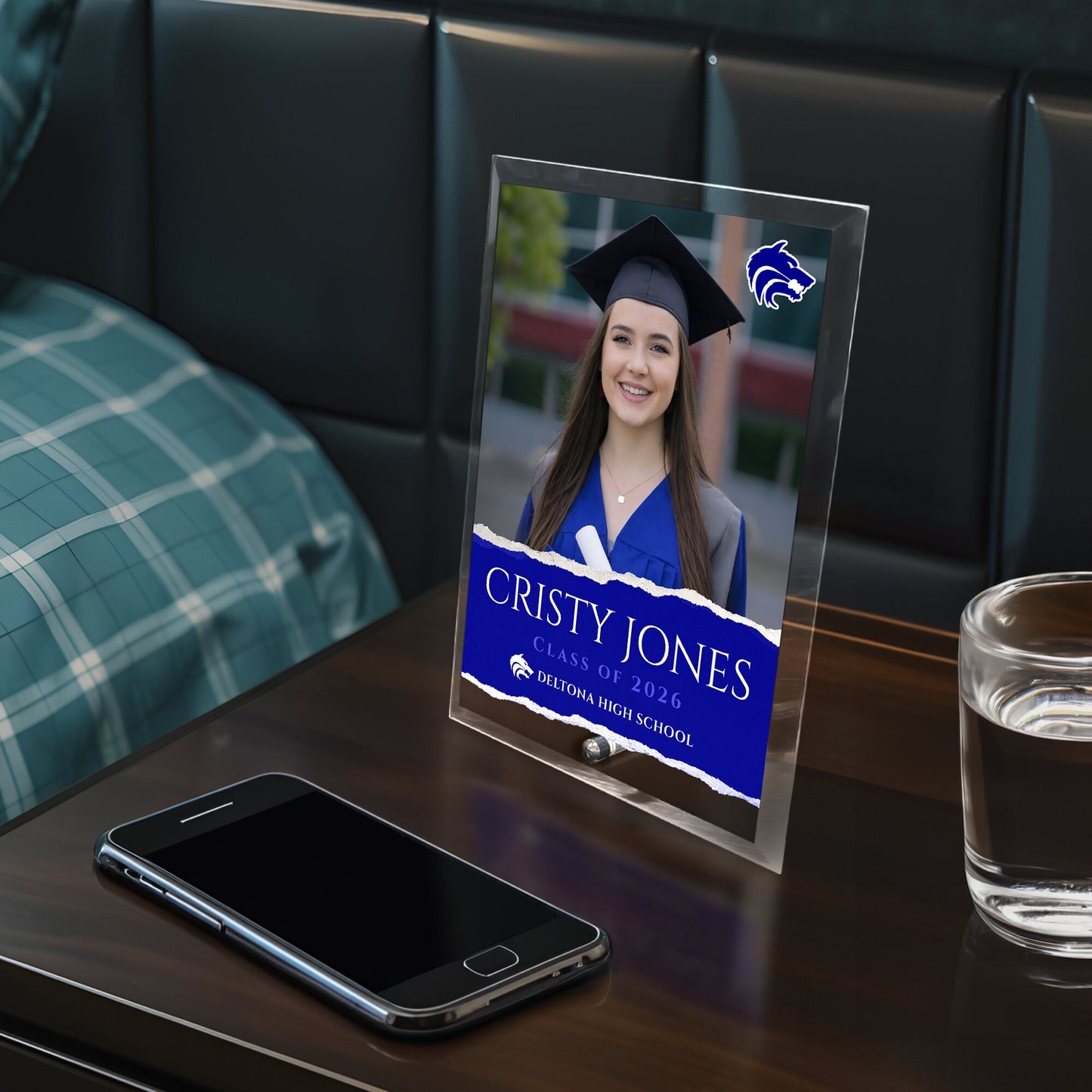 Deltona High School Glass Plaque Design 3