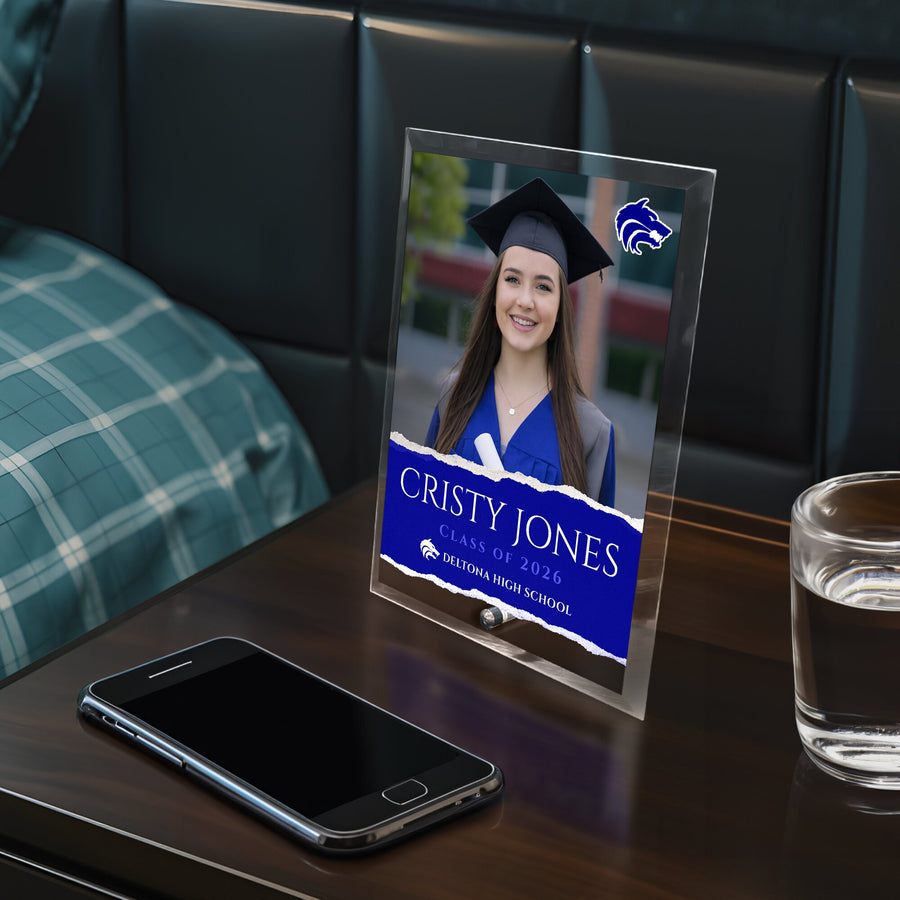 Deltona High School Glass Plaque Design 3