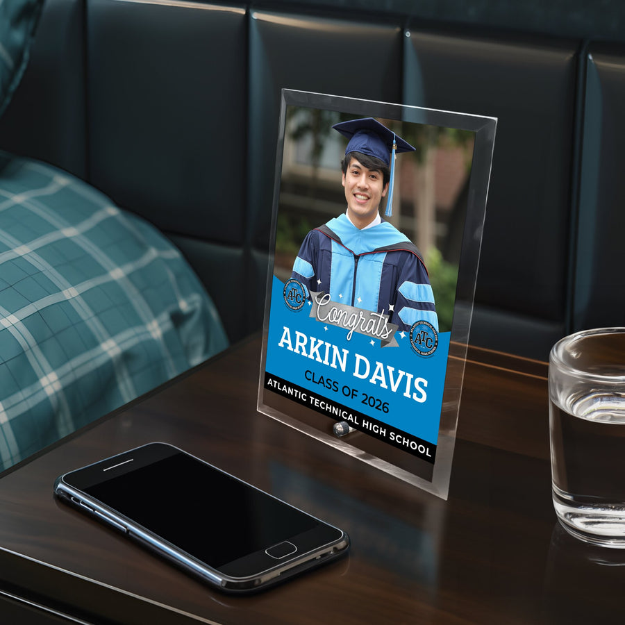 Atlantic Technical High School Glass Plaque Design 6