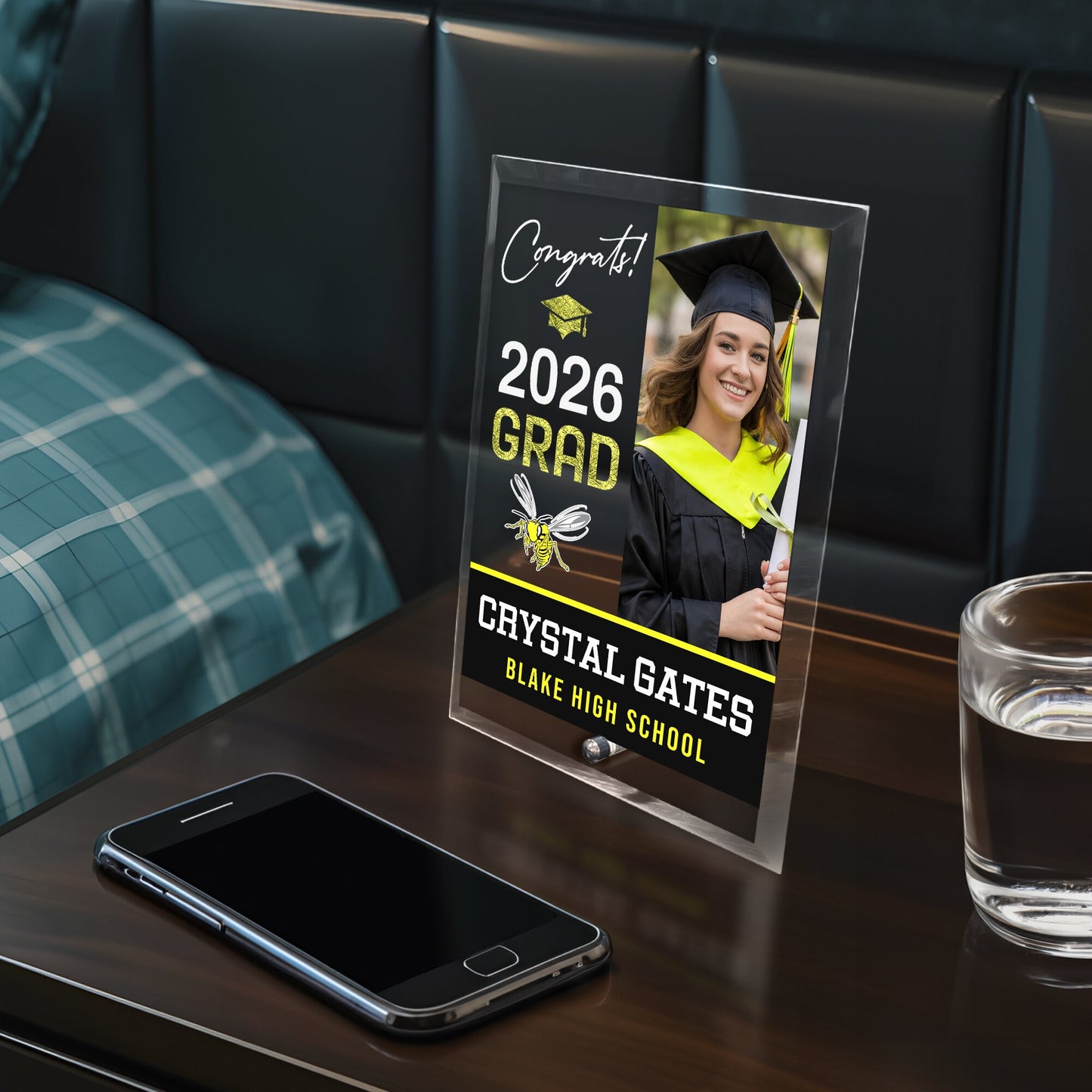 Blake High School Glass Plaque Design 4
