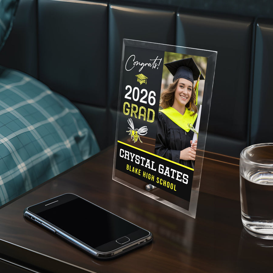 Blake High School Glass Plaque Design 4