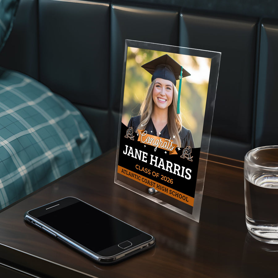 Atlantic Coast High School Glass Plaque Design 6