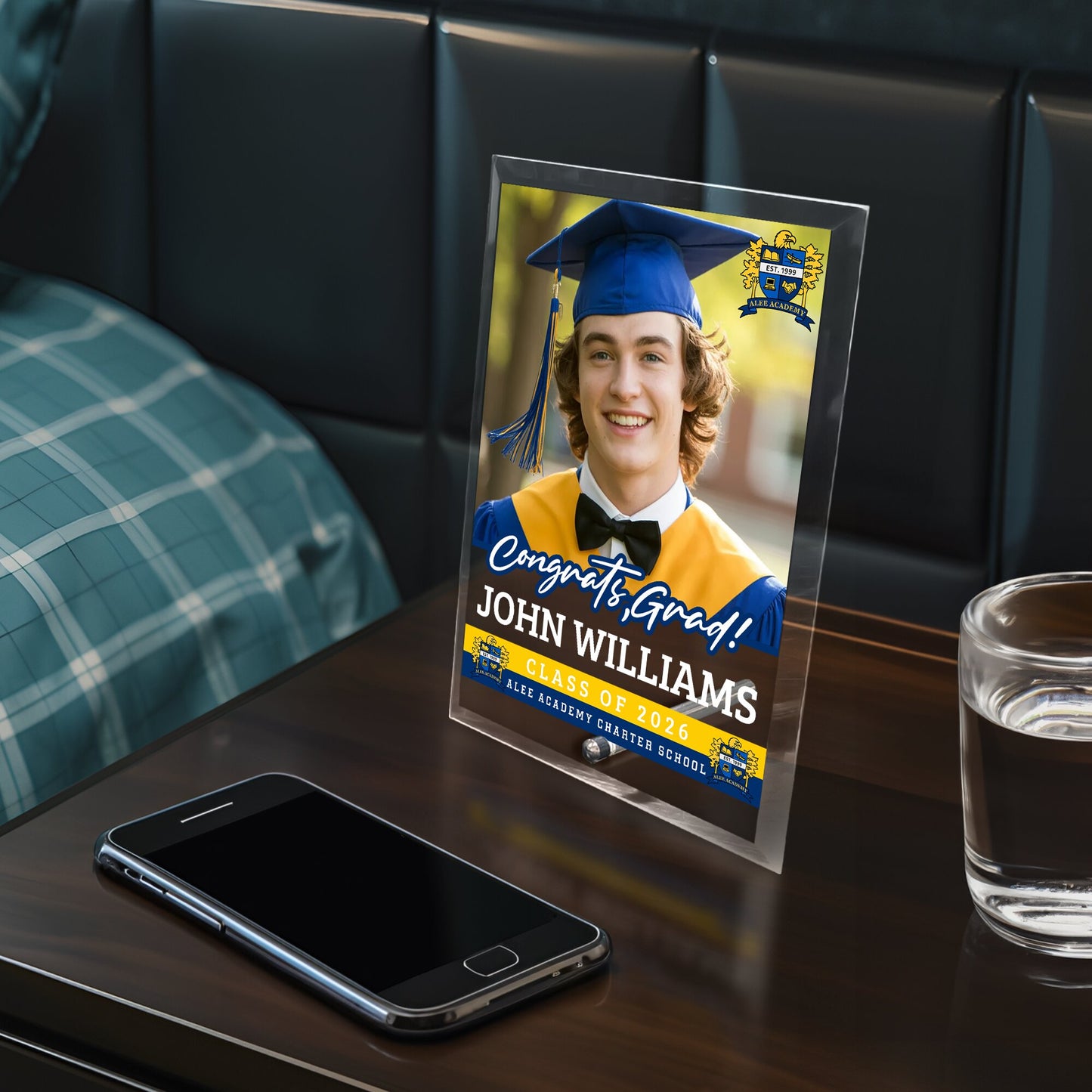 Alee Academy Charter School Glass Plaque Design 2