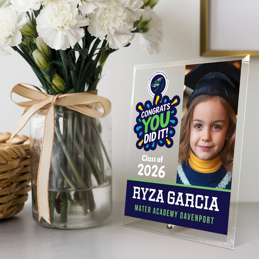 Mater Academy Davenport Kindergarten Glass Plaque Design 4