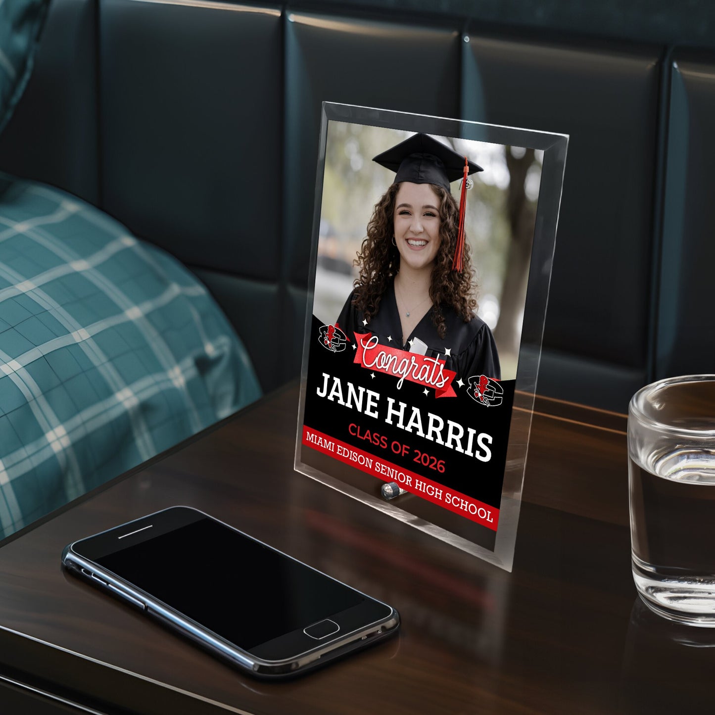 Miami Edison Senior High School Glass Plaque Design 6