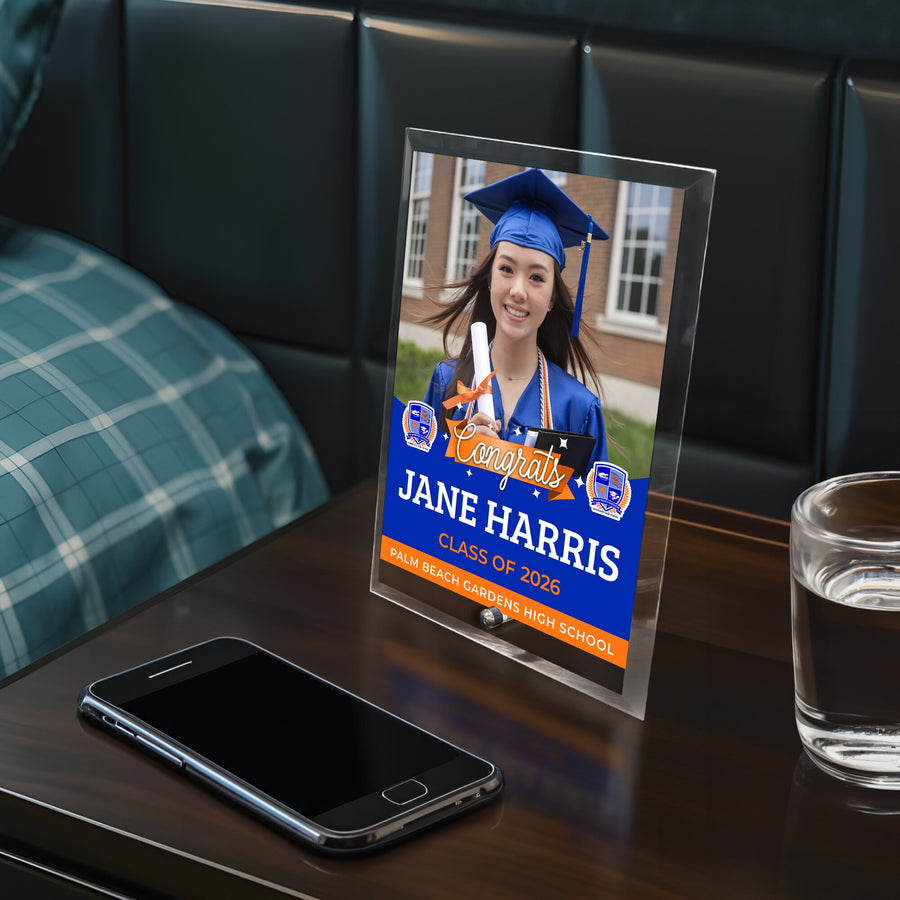 Palm Beach Gardens High School Glass Plaque Design 6