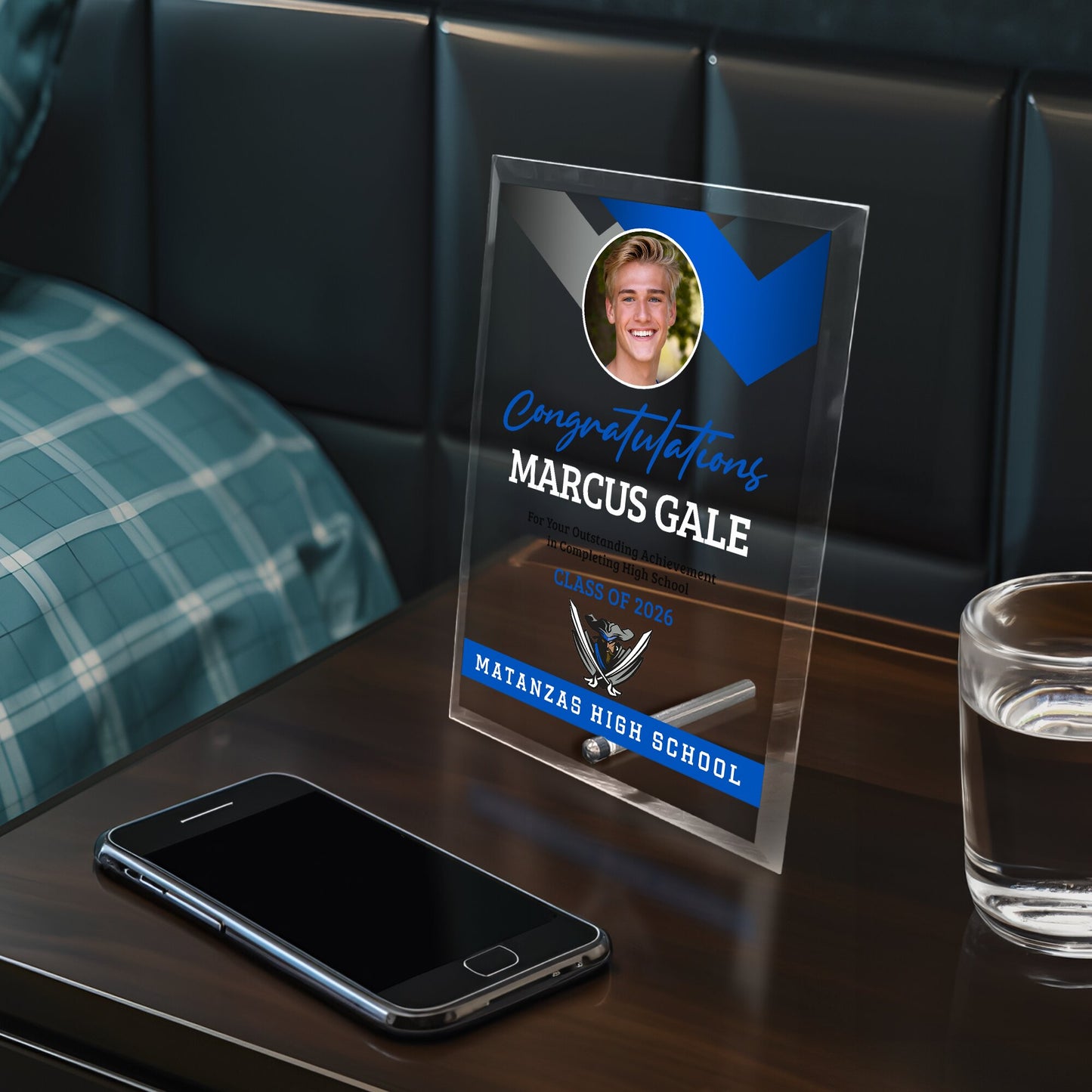 Matanzas High School Glass Plaque Design 1