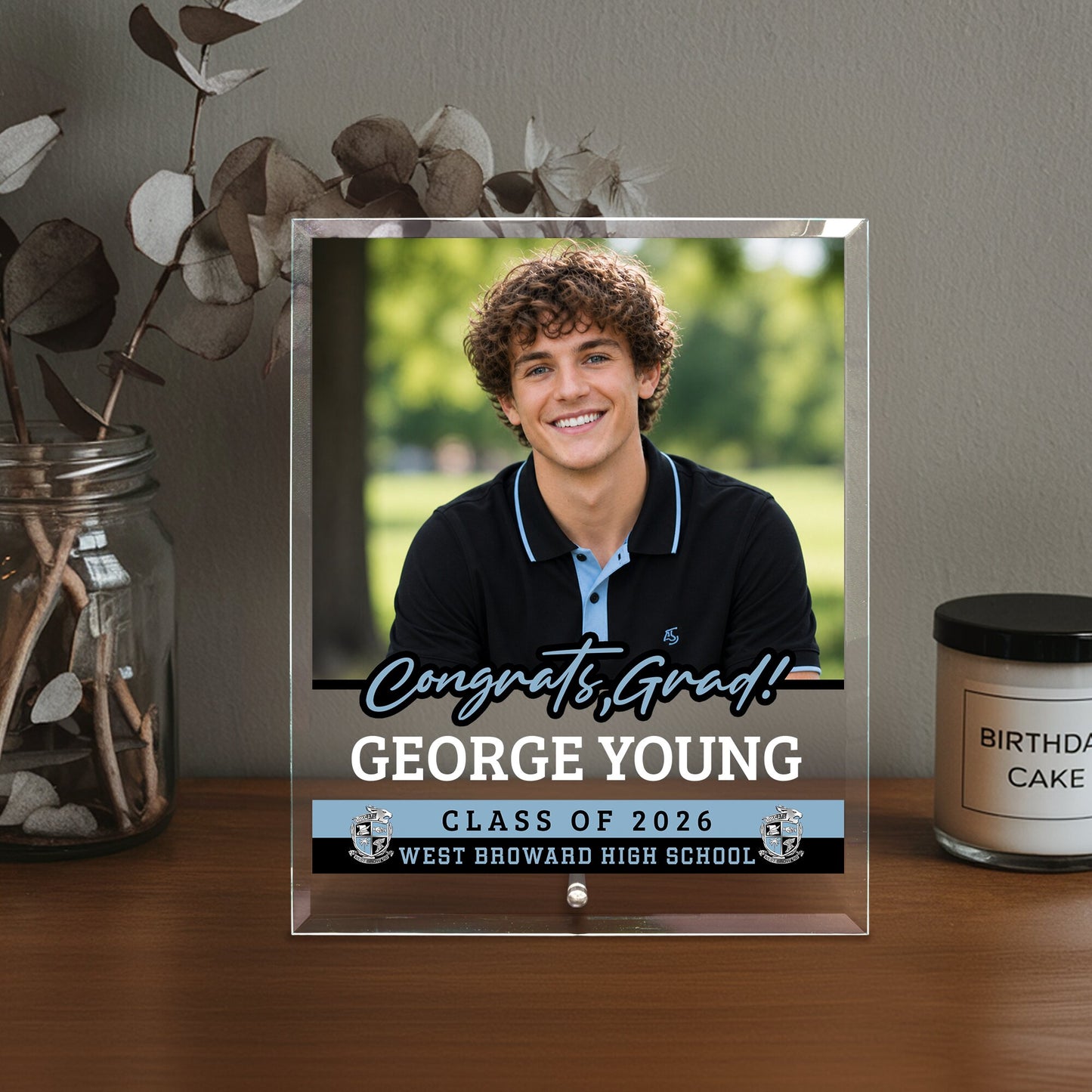 West Broward High School Glass Plaque Design 2