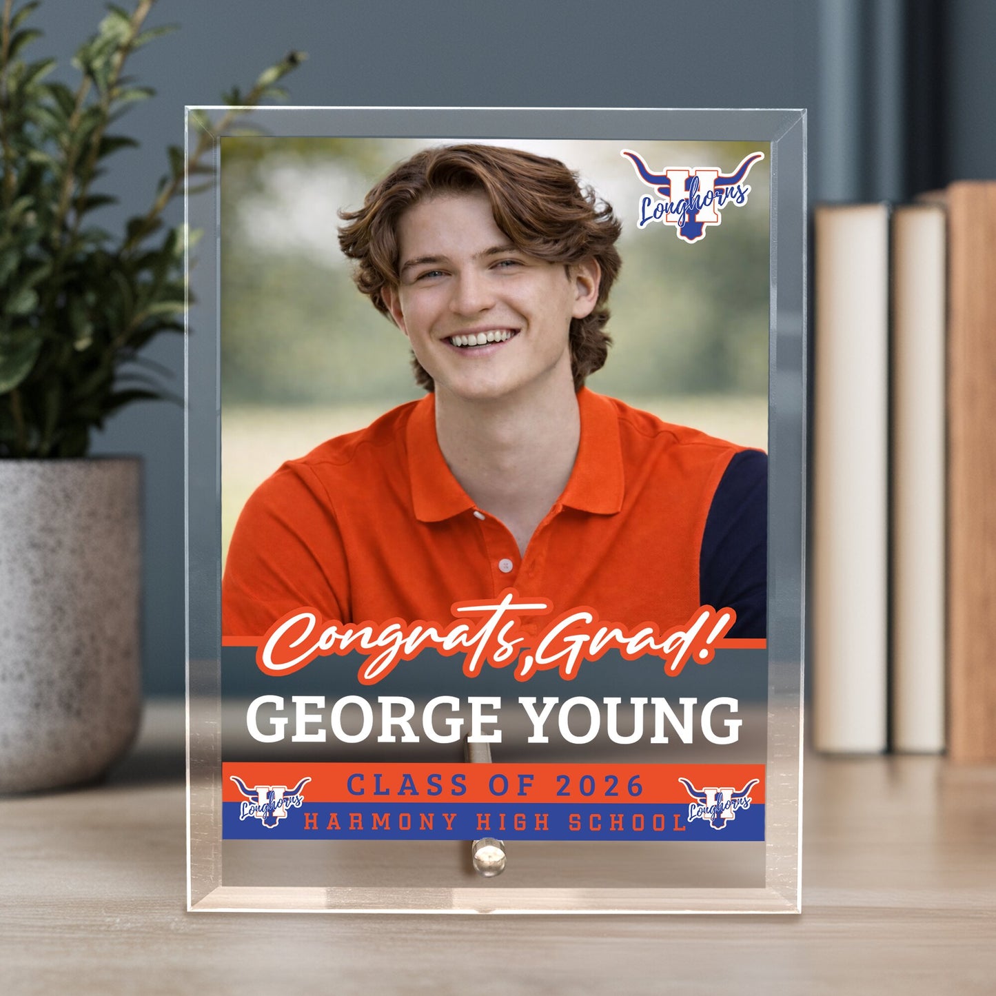 Harmony High School Glass Plaque Design 2