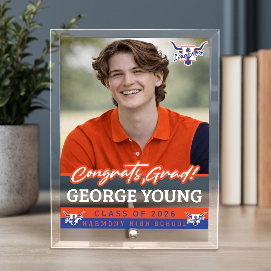 Harmony High School Glass Plaque Design 2