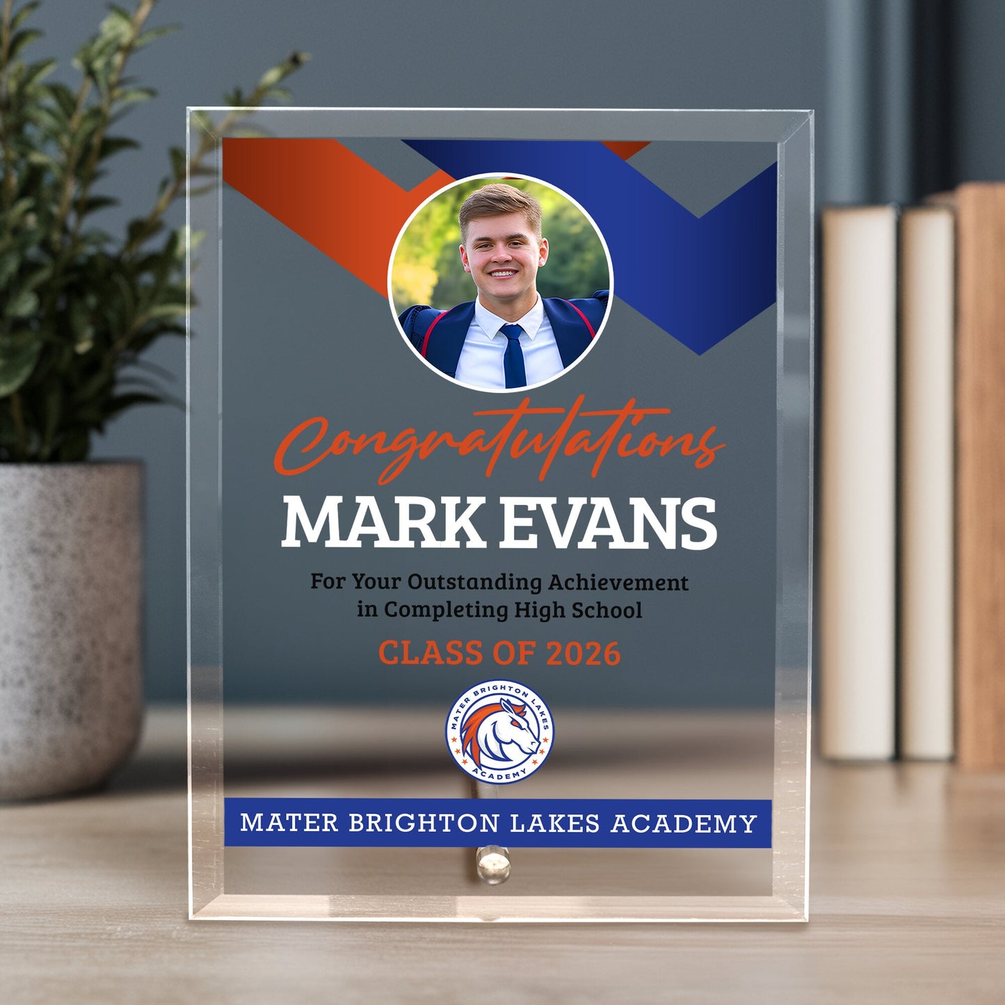 Mater Brighton Lakes Academy Glass Plaque Design 1