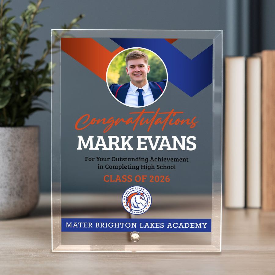 Mater Brighton Lakes Academy Glass Plaque Design 1