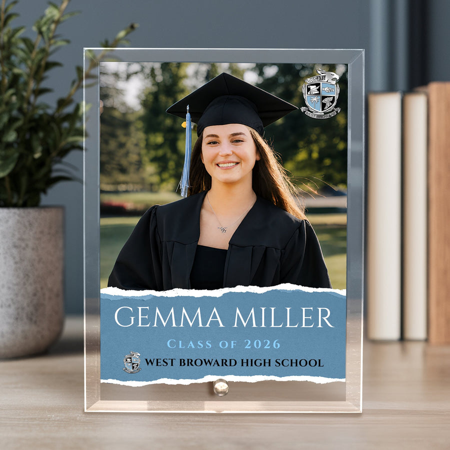 West Broward High School Glass Plaque Design 3