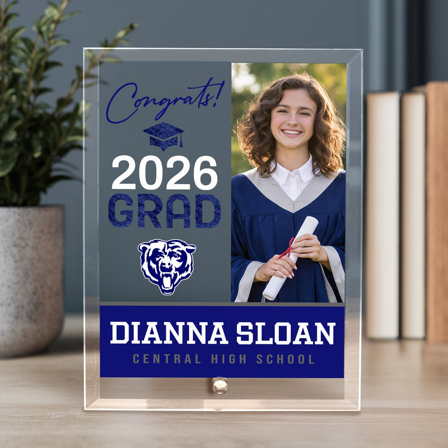 Central High School Glass Plaque Design 4