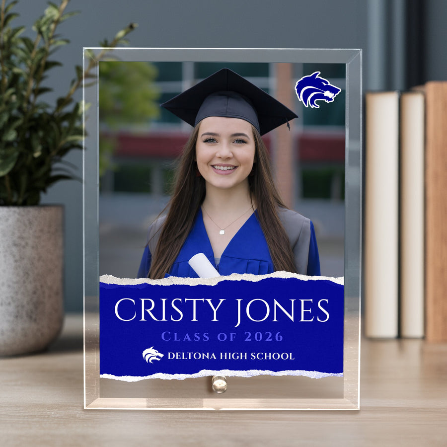 Deltona High School Glass Plaque Design 3