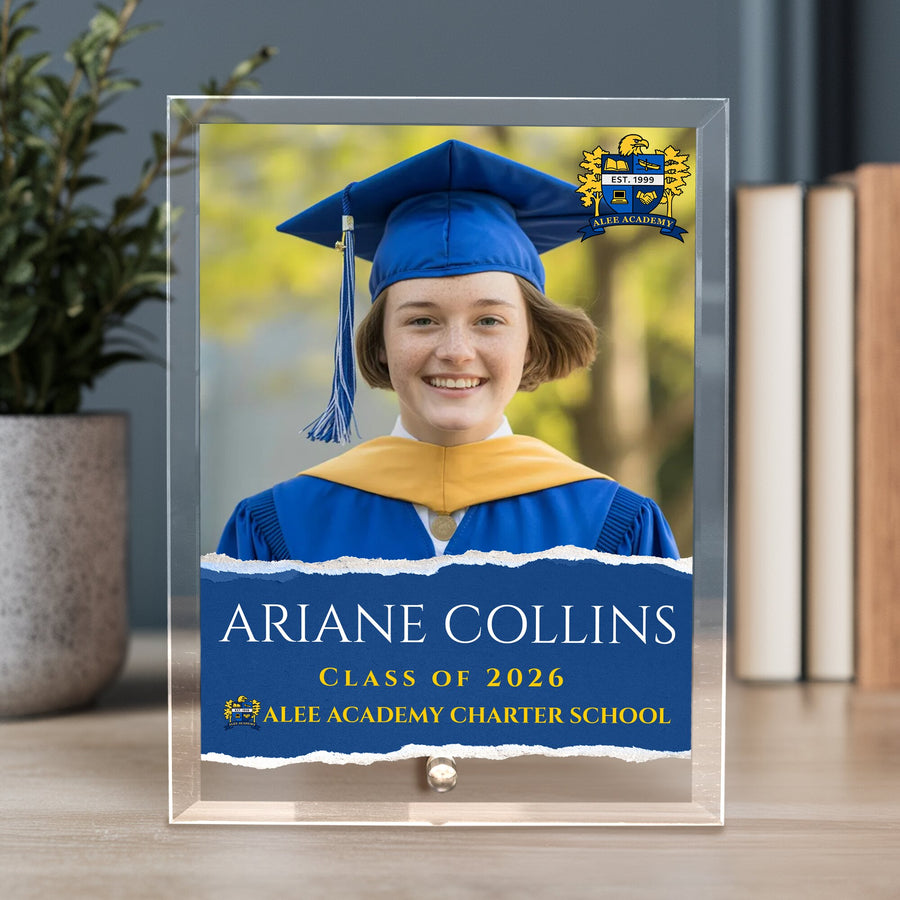 Alee Academy Charter School Glass Plaque Design 3