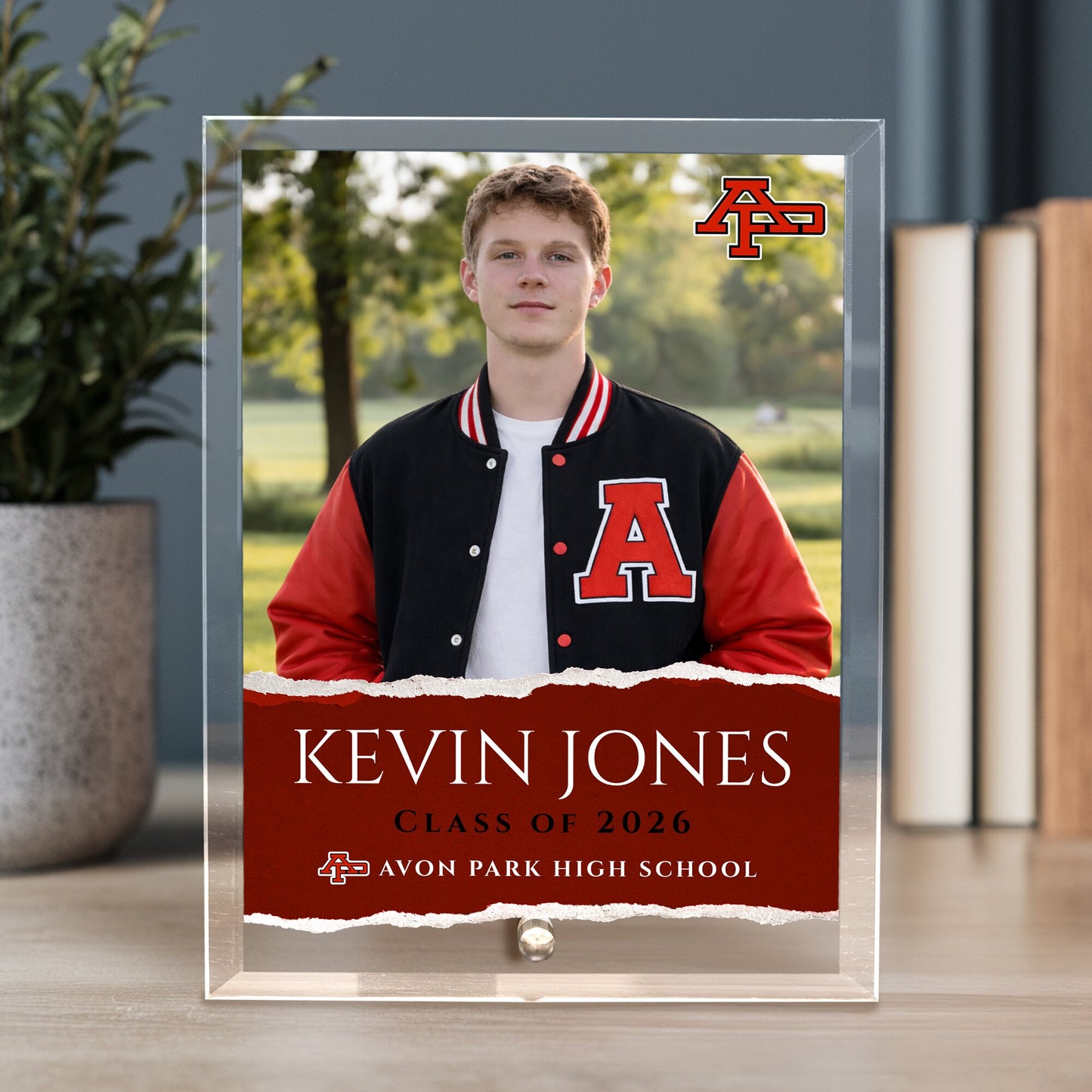 Avon Park High School Glass Plaque Design 3