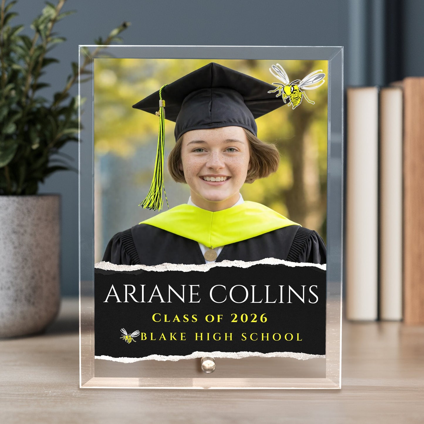 Blake High School Glass Plaque Design 3
