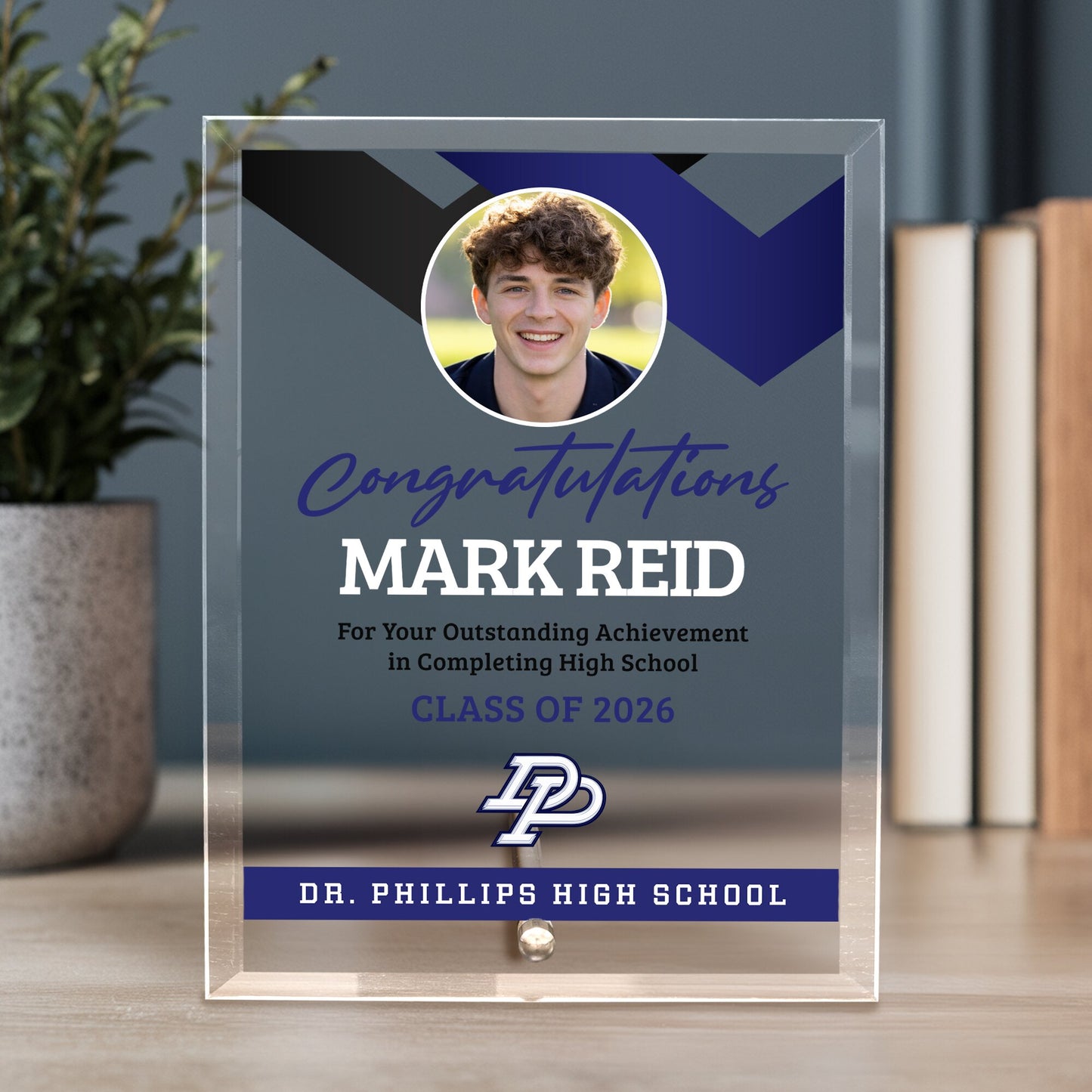 Dr. Phillips High School Glass Plaque Design 1