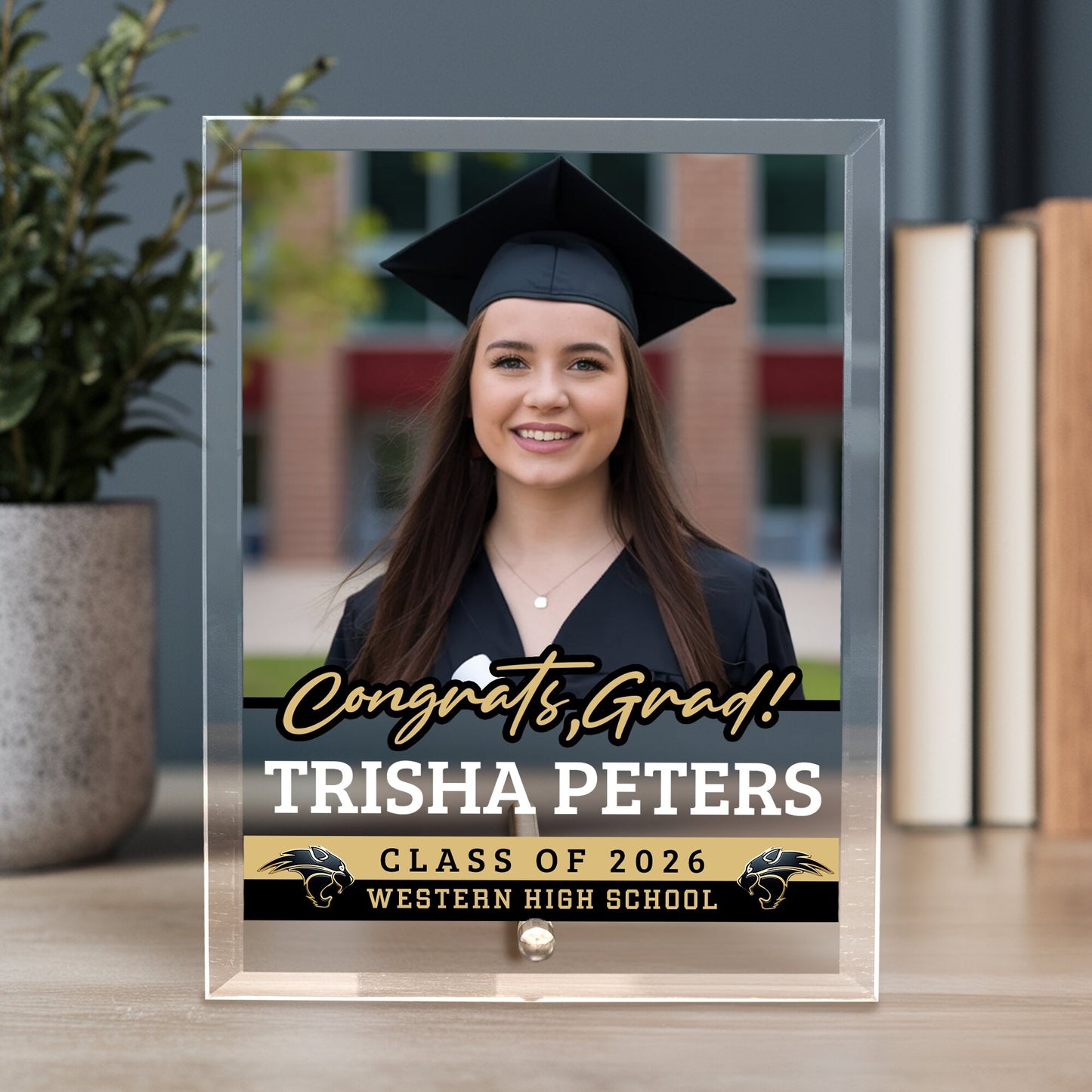 Western High School Glass Plaque Design 2