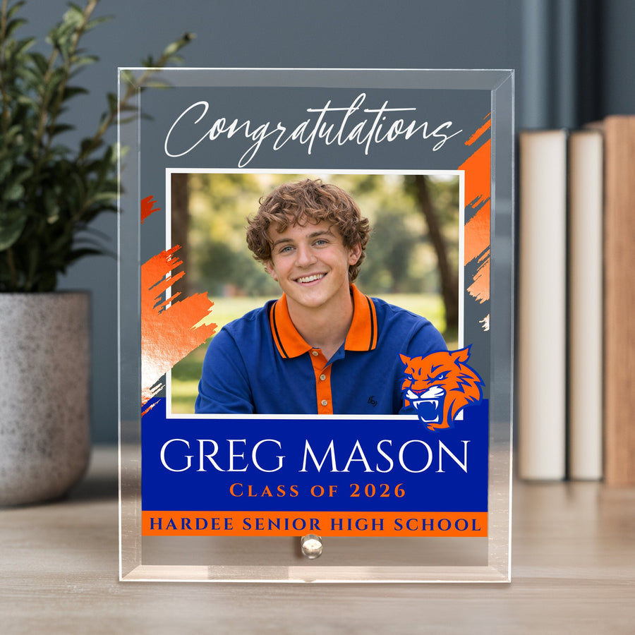 Hardee Senior High School Glass Plaque Design 5