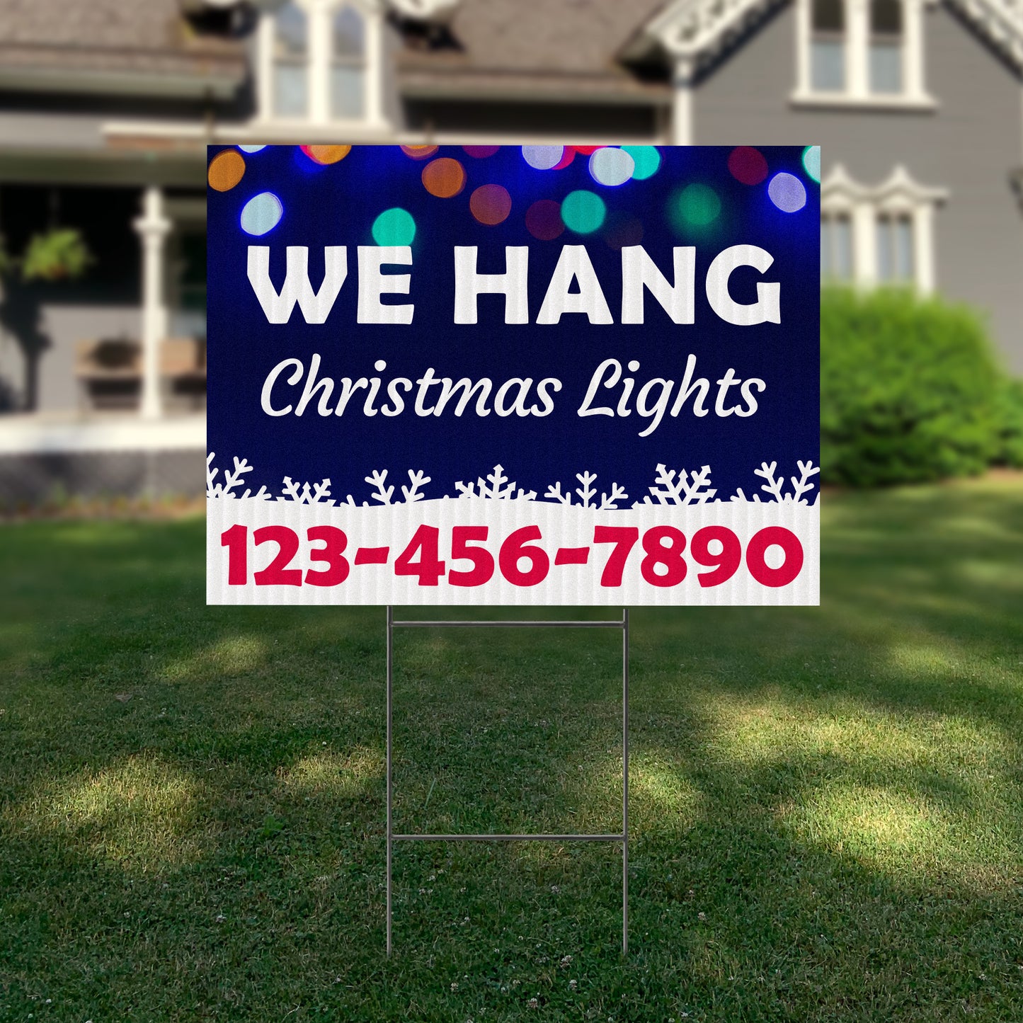 Christmas Lights Installation Yard Sign Design 5