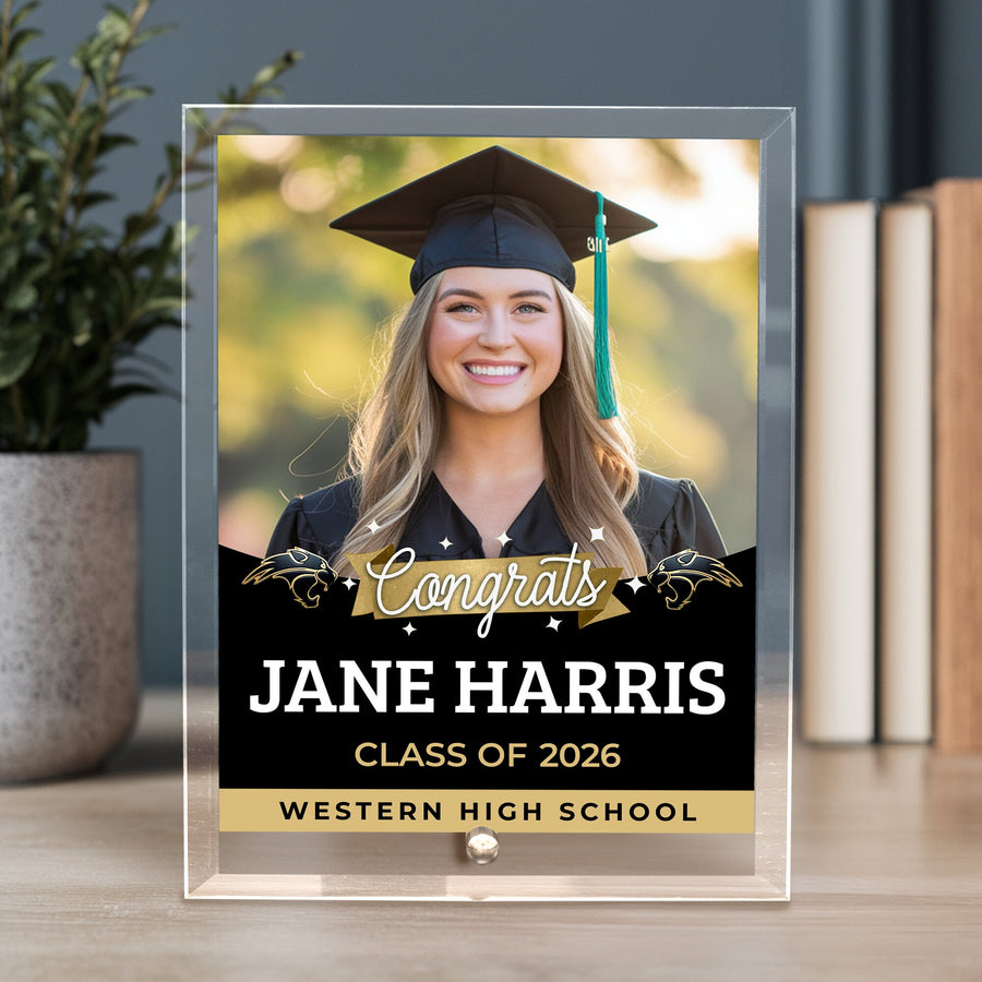 Western High School Glass Plaque Design 6
