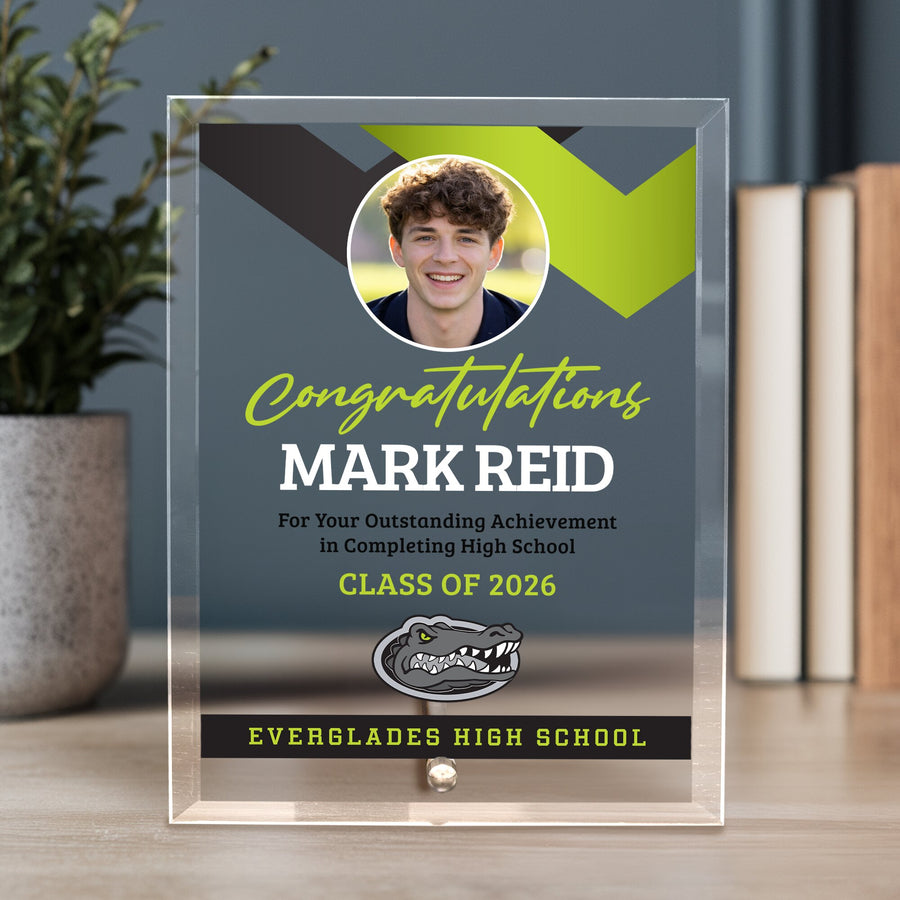 Everglades High School Glass Plaque Design 1