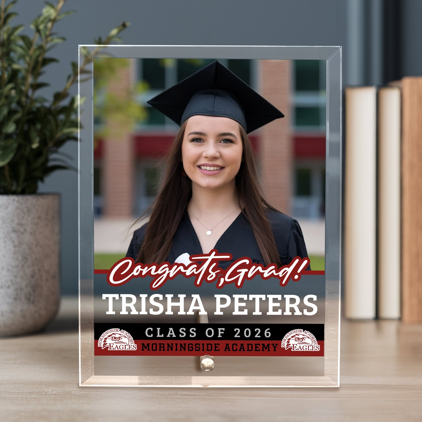 Morningside Academy Glass Plaque Design 2