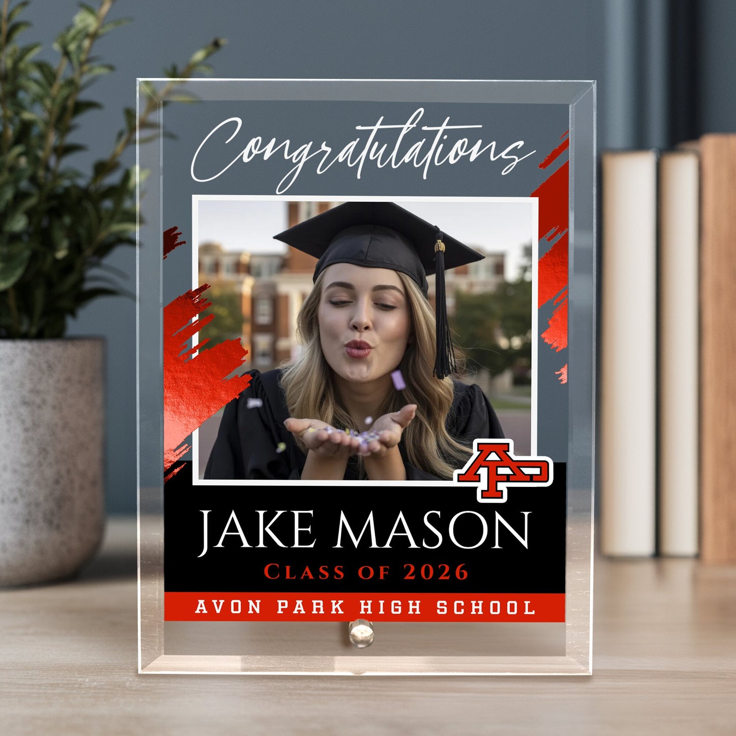Avon Park High School Glass Plaque Design 5