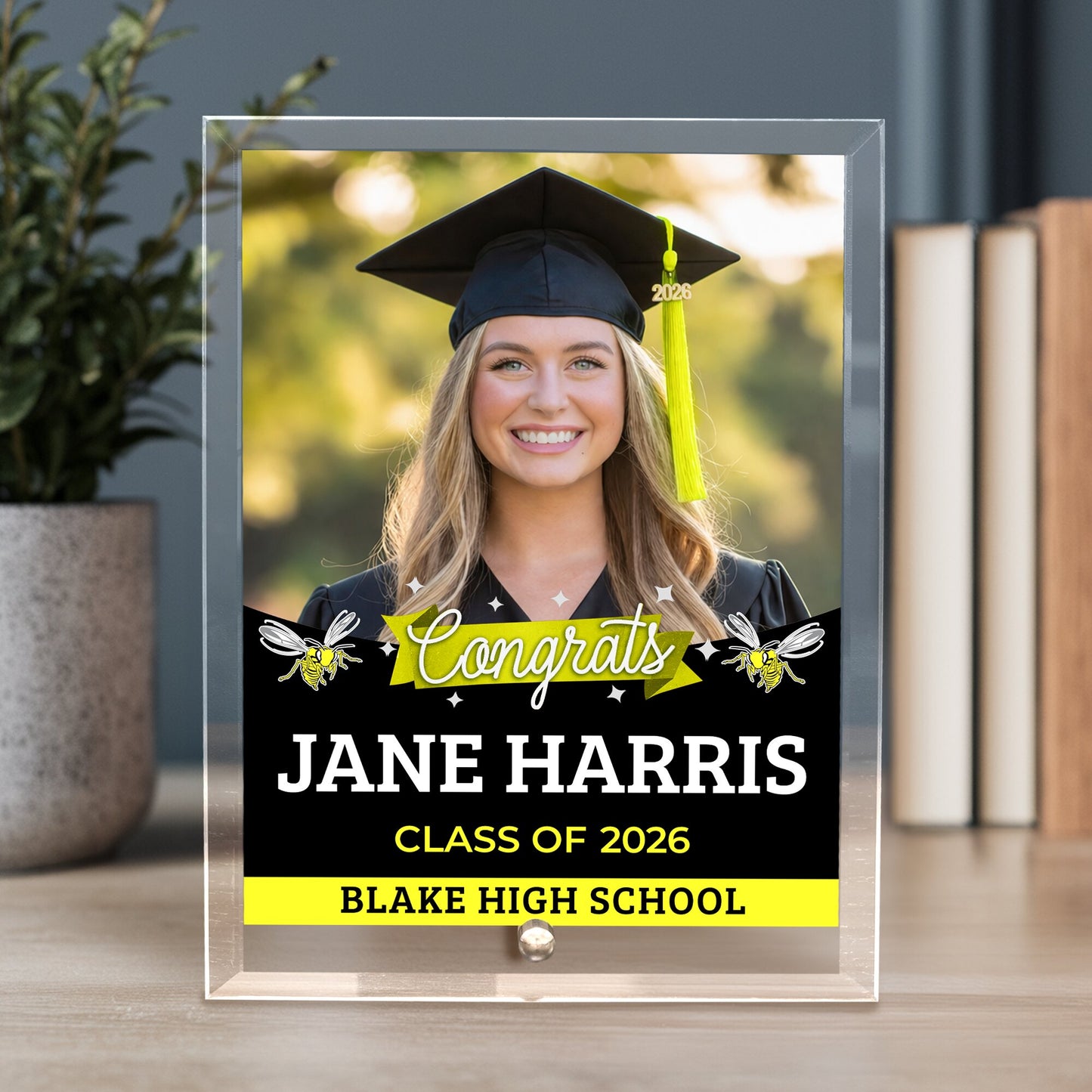 Blake High School Glass Plaque Design 6