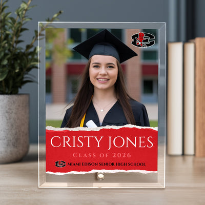 Miami Edison Senior High School Glass Plaque Design 3